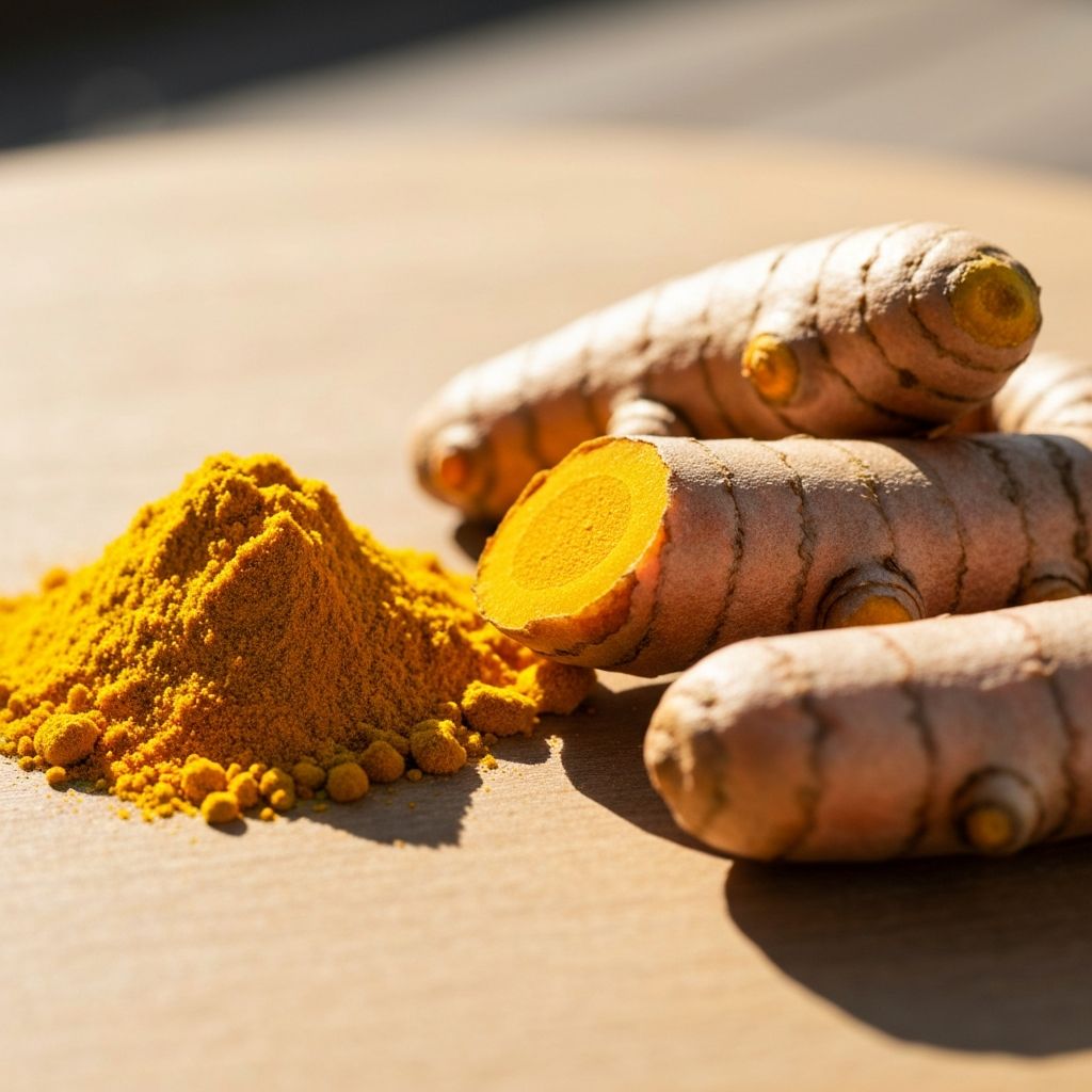 Turmeric root and powder